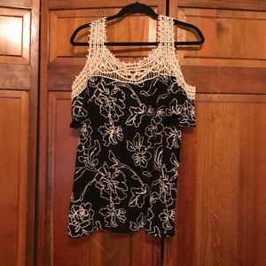 Embroidered, off the shoulder blouse